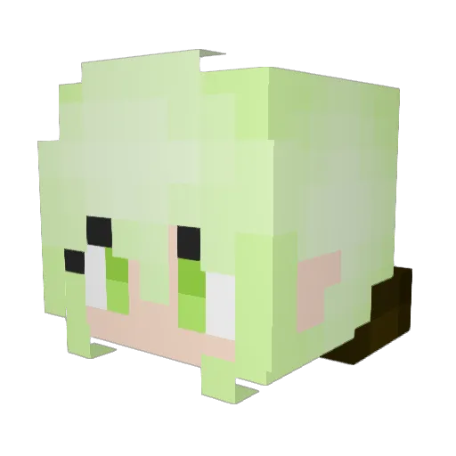 LiliaAzure Minecraft avatar head, 3D render