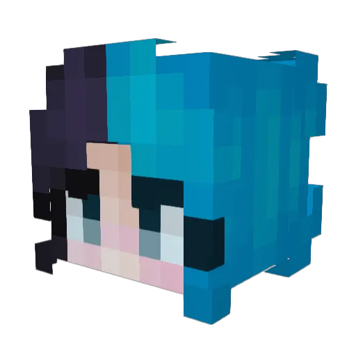 Lilia_Flower Minecraft avatar head, 3D render