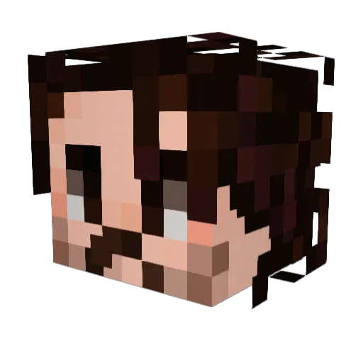 LilianFM Minecraft avatar head, 3D render