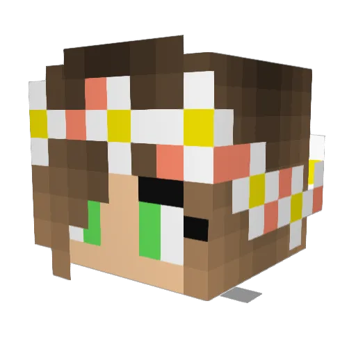 LilianaTrigg Minecraft avatar head, 3D render