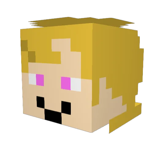 Lilianna16042 Minecraft avatar head, 3D render