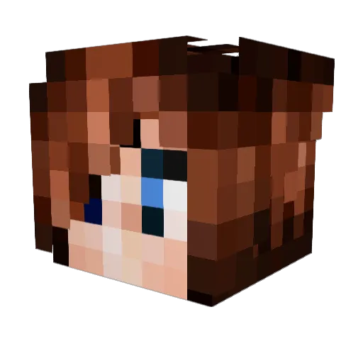 Liliathe Minecraft avatar head, 3D render