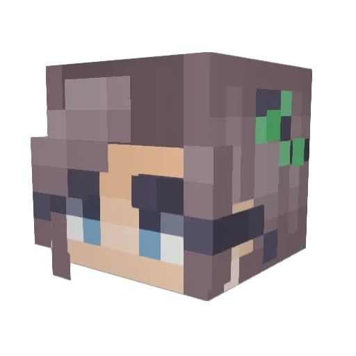 Lilien96 Minecraft avatar head, 3D render