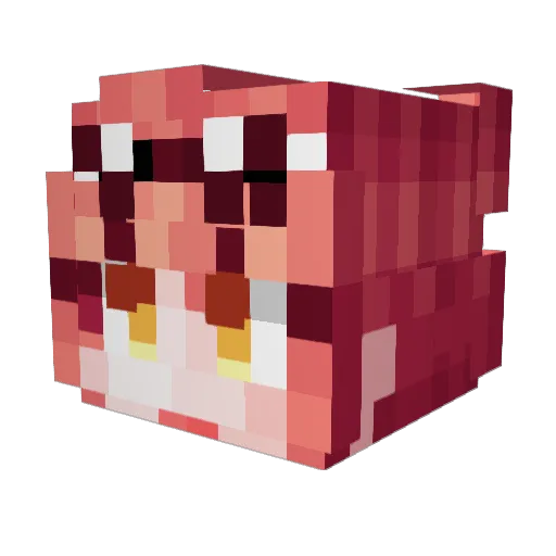 LiliesJ Minecraft avatar head, 3D render