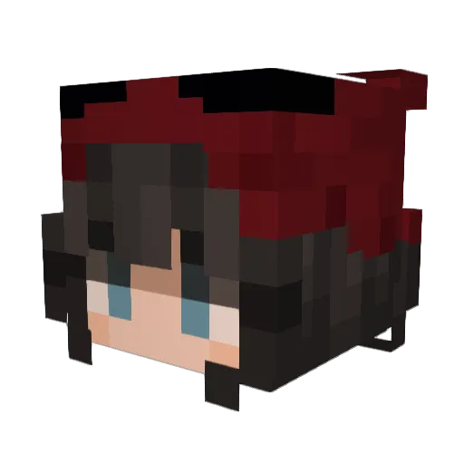 Liliflo Minecraft avatar head, 3D render