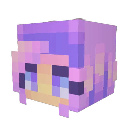 Lililypad Minecraft avatar head, 3D render