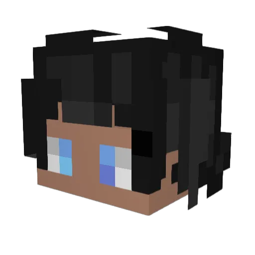 LilinouSF Minecraft avatar head, 3D render