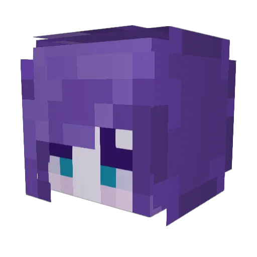 Lilipyu Minecraft avatar head, 3D render