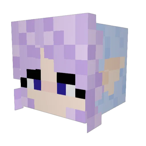 LilithAndromeda Minecraft avatar head, 3D render