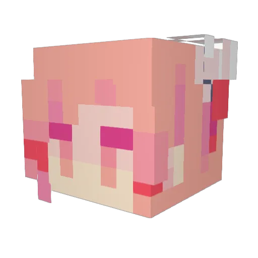 LilithBloss Minecraft avatar head, 3D render