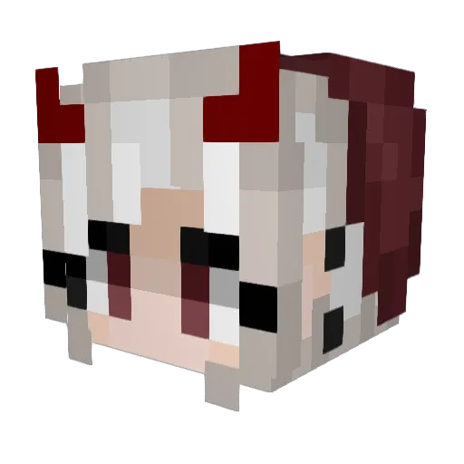 LilithBytes Minecraft avatar head, 3D render