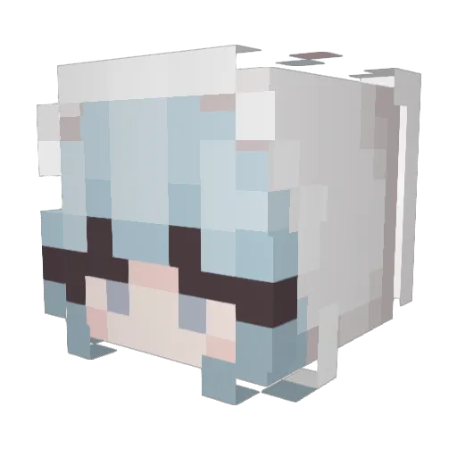 LilithCat Minecraft avatar head, 3D render