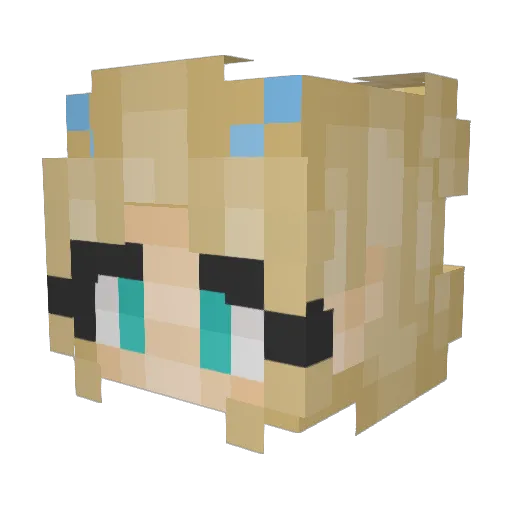 LilithCorvus Minecraft avatar head, 3D render