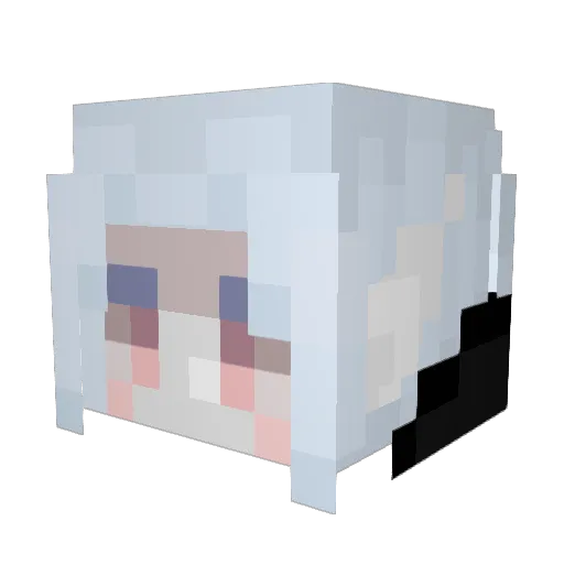LilithNoir Minecraft avatar head, 3D render
