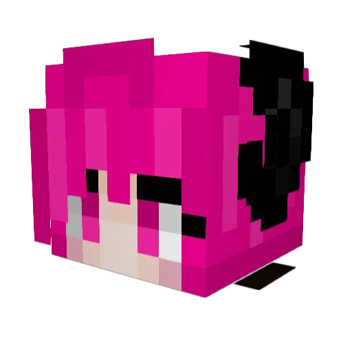 LilithXia Minecraft avatar head, 3D render