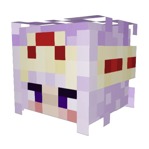 LilithZu Minecraft avatar head, 3D render