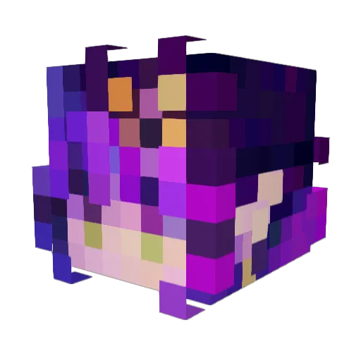 Lilithaihou Minecraft avatar head, 3D render