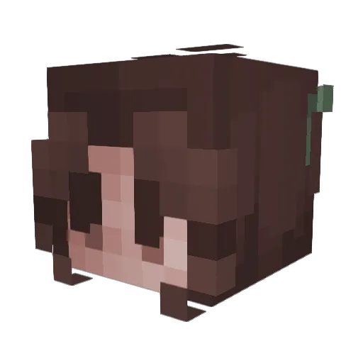 Lilithiera Minecraft avatar head, 3D render