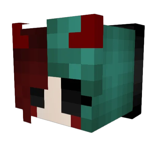 Lilithlua Minecraft avatar head, 3D render