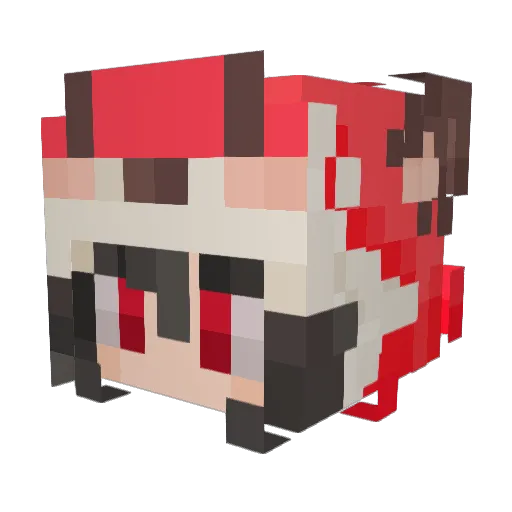 Liliththefox6 Minecraft avatar head, 3D render