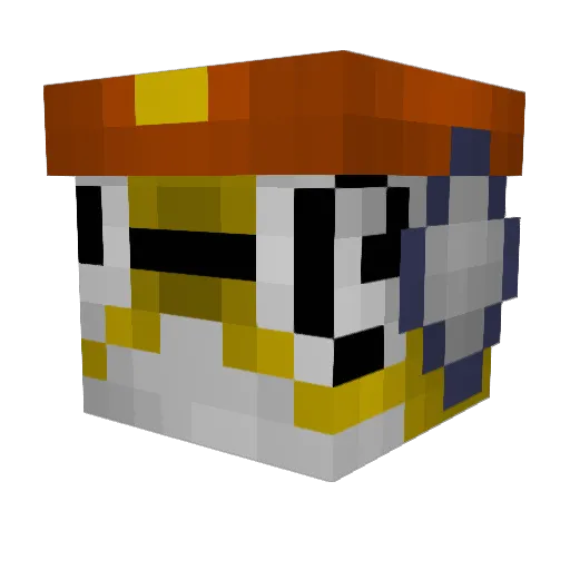 Lilitung Minecraft avatar head, 3D render