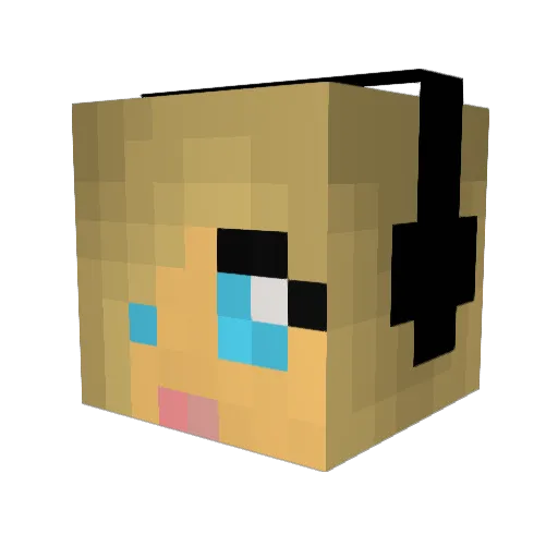 Liljali Minecraft avatar head, 3D render