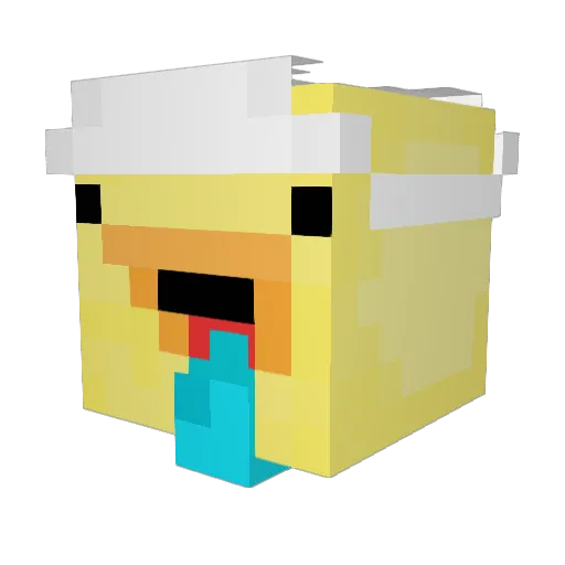 Liljinsu Minecraft avatar head, 3D render