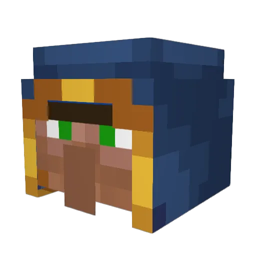 Lilkairap Minecraft avatar head, 3D render