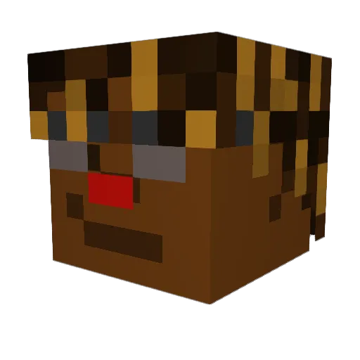 Lilkidondablock Minecraft avatar head, 3D render