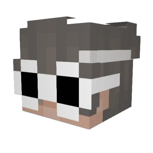 Lilkilla77 Minecraft avatar head, 3D render