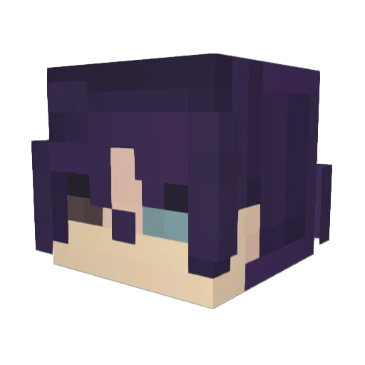 Lill1th_ Minecraft avatar head, 3D render