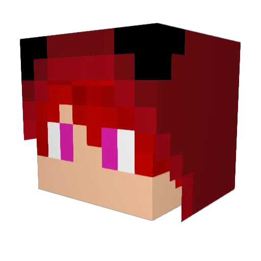 Lill232 Minecraft avatar head, 3D render