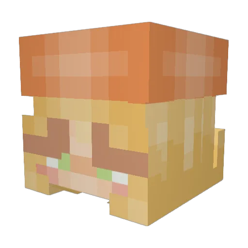 LillChurro16 Minecraft avatar head, 3D render