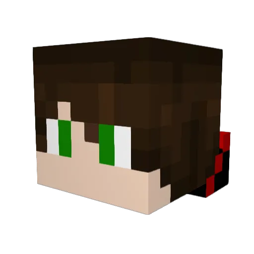 LillGary Minecraft avatar head, 3D render
