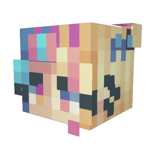 LillMOHH Minecraft avatar head, 3D render
