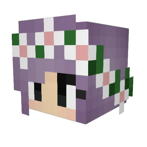 Lilla16 Minecraft avatar head, 3D render