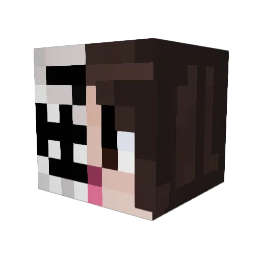 LillacAbusesRox Minecraft avatar head, 3D render