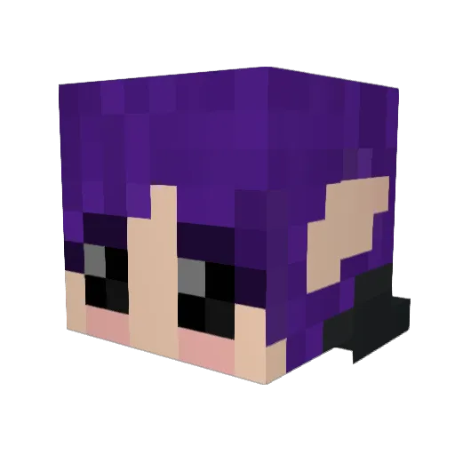 Lille Minecraft avatar head, 3D render