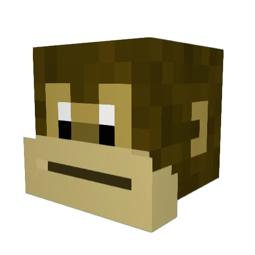 LilleBard Minecraft avatar head, 3D render