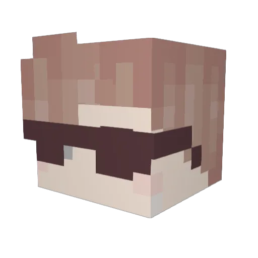 LilleKotte Minecraft avatar head, 3D render