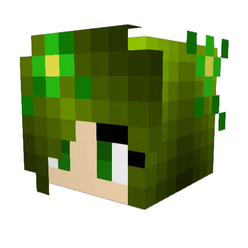 LillePernille Minecraft avatar head, 3D render