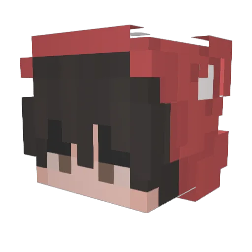 LillePixy Minecraft avatar head, 3D render