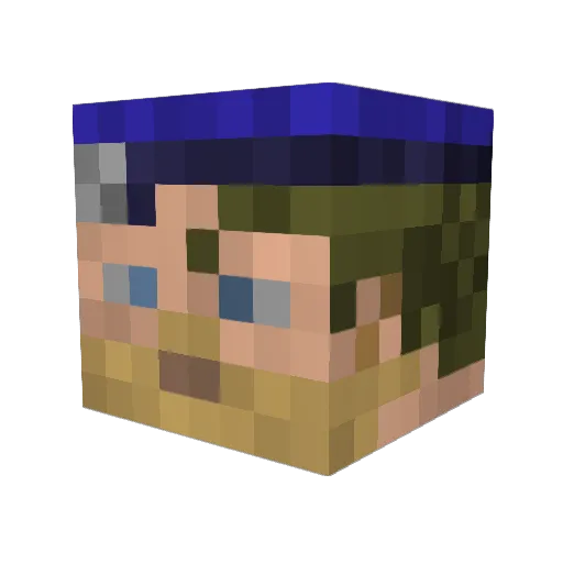 LilleSoD Minecraft avatar head, 3D render