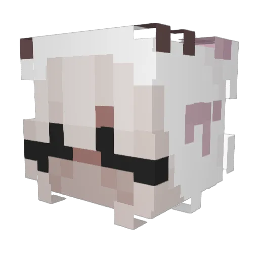 LilleTeddy Minecraft avatar head, 3D render