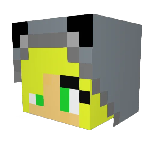 Lille_Cecilie Minecraft avatar head, 3D render