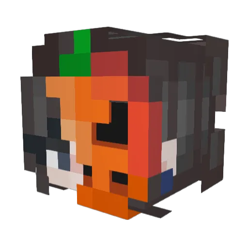 Lille_Nisse Minecraft avatar head, 3D render
