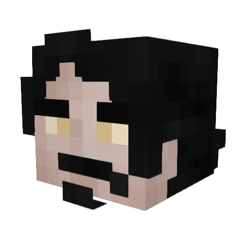 Lillespy Minecraft avatar head, 3D render