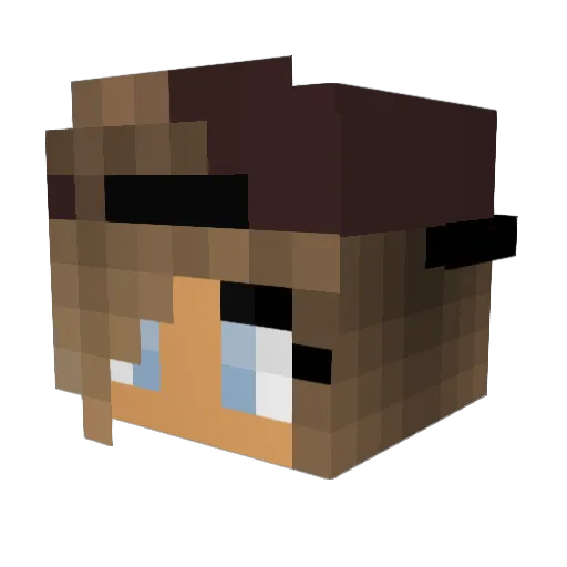 LilliOG Minecraft avatar head, 3D render