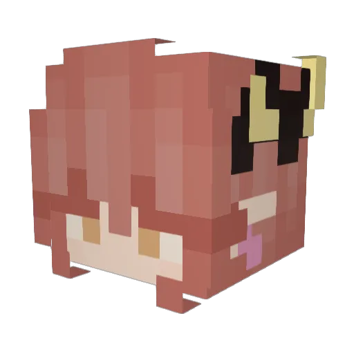 LilliSacc Minecraft avatar head, 3D render