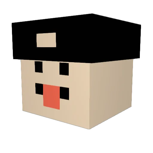 Lilli_hg Minecraft avatar head, 3D render
